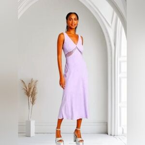 WILD FABLE GORGEOUS LILAC V NECKLINE SLIP DRESS NWT SIZE MEDIUM